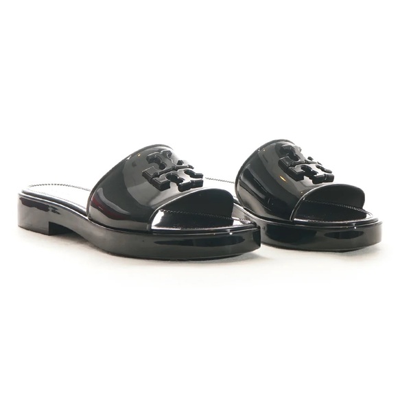 Tory Burch Shoes - Tory Burch Eleanor Jelly Slide Black Sandals—Size Women’s 11